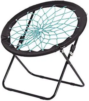 CampLand Bunjo Bungee Dish Chair - Versatile Folding Chair with Fun Bouncy Design - Circle Web Chair for Room Garden Dorm Rooms and Lounging in Living Rooms, and Bed Rooms
