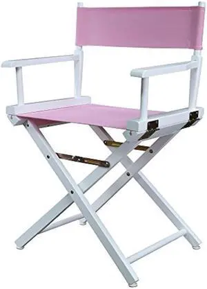 Casual Home 200-01/021-22 Director Chair 18 - Classic Height WhiteFrame/Pink Canvas