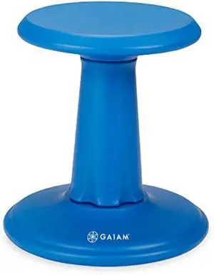 Gaiam Kids Wobble Stool Desk Chair - Alternative Flexible Seating Balance Wiggle Chair | ADHD Sensory Fidget Core Rocker Child Seat Elementary School Classroom Furniture for Student, Toddler, Ages 5-8