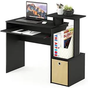Furinno Econ Multipurpose Home Office Computer Writing Desk, Black/Brown