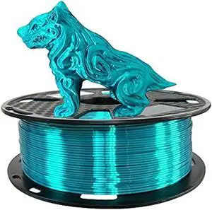 Silk PLA Shiny Cyan Blue 3D Printer Filament 1.75 mm 1KG 2.2LBS Spool Silky Metallic Gold Silver Copper Turquoise CC3D Enamel