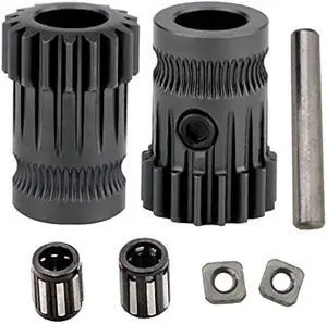 POLISI3D 3D Printer Hardened Steel MK3 Drive Gear extruder Dual Gears kit DriveGears Extrusion Wheel for Upgrade Prusa i3 MK2/MK2S/MK2.5 MK3S 3D Printer