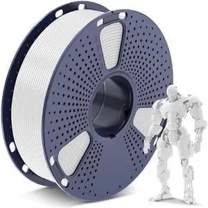 SUNLU PLA 3D Printer Filament PLA Filament 1.75mm, Neatly Wound 3D Printing Filament, Dimensional Accuracy +/- 0.02 mm, Fit Most FDM 3D Printer, 1kg Spool (2.2lbs), Good for Lithophane, White