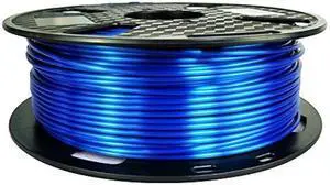 CC3D 2.85mm Silk Sapphire Blue 3D Printer PLA Filament - 1KG (2.2LBS) - Shiny Dark Deep Blue Material