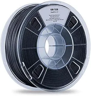 R QIDI TECHNOLOGY PA12-CF Nylon Filament 1.75 Black, Carbon Fiber Nylon Filament 1.75mm 1Kg Spool 3D Printer Filament, High Strength, High Precision, No Warpage, Low Moisture Sensitivity