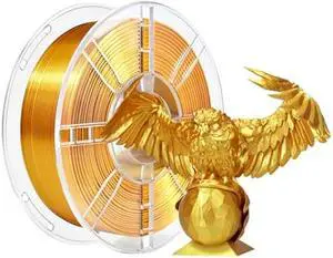 iBOSS PLA Plus (PLA+) 3D Printer Filament 1.75mm,1kg Spool (2.2lbs) Silk Shiny Filament 3D Printing Filament,Dimensional Accuracy +/- 0.02mm,PLA Pro 3D Filament,Fit Most FDM Printer(Slik Gold)