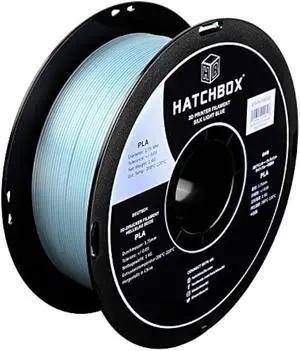 HATCHBOX 1.75mm Silk Light Blue PLA 3D Printer Filament, 1 KG Spool, Dimensional Accuracy +/- 0.03 mm, 3D Printing Filament