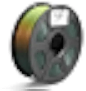 Zi-Rui 3D Printer PLA Filament, Tri Color Changing with Temperature, Pine Green to Light Orange to Yellow,1.75mm (+/- 0.03mm),2.2LBS(1KG)