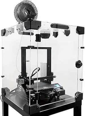 Universal 3D Printer Enclosure 5mm Plexiglass Kit [540x540x620mm Inner Volume] | Compatible with PRUSA MK4/MK3/Creality Ender 3/5 Pro | Fits IKEA Lack | Cover for Constant Temperautre