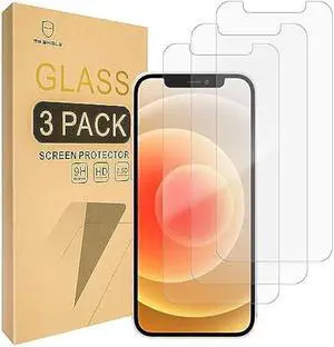 Mr.Shield Screen Protector Compatible with iPhone 12 Mini [Easy Face Recognition Unlock Version] [3 PACK] Tempered Glass Screen Protector