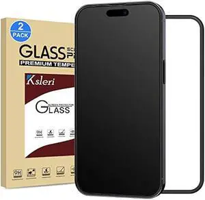 2 Pack Matte Glass Screen Protector for iPhone 14 Pro Max 6.7-inch 2022 with Easy Installation Frame, Anti-Glare Anti-Fingerprint, No Dazzling, 9H Tempered Glass Film, Dynamic Island Compatible