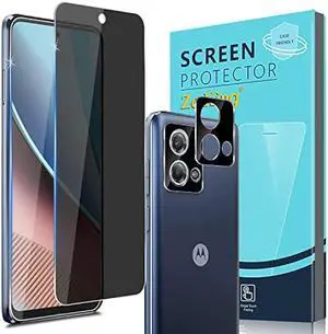 Zeking (2+2 Pack) for Motorola Moto G Stylus 5G (2023) Privacy Tempered Glass Screen Protector with Camera Lens Protector, Anti-Spy [Anti-Scratch] HD Clarity 9H Hardness [Bubble Free]