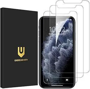 UNBREAKcable 3-Pack Screen Protector for iPhone 11 Pro Max/iPhone Xs Max, Double Shatterproof Tempered Glass [Easy Installation Frame] [9H Hardness] [HD Clear] [Case Friendly] for iPhone 6.5 inch
