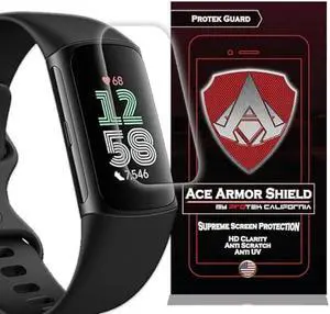ACE ARMOR SHIELD Premium Screen Protectors for the Fitbit Charge 6 and Charge 5 (CHARGE 6 / CHARGE 5)