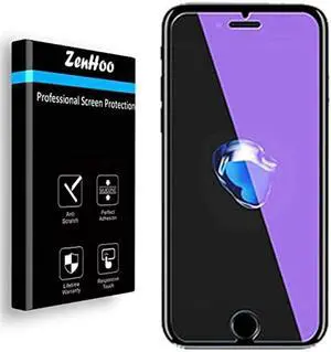 For iPhone SE 3 (2022), SE 2 (2020), iPhone 8, iPhone 7, Anti Blue Light [Eye Protection] Tempered Glass Screen Protector