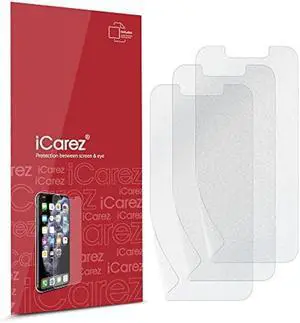 iCarez HD Anti Glare Matte Screen Protector for iPhone 16e iPhone 14 iPhone 13 /iPhone 13 Pro 6.1-Inches [3 Pack] (Case Friendly) Premium No Bubble Easy to Apply with Hinge Installation