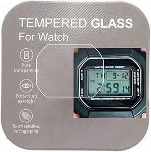 [2-Pcs] Tempered Glass Screen Protector For DW5600BB DW-5600 Watch Screen Protector,2.5D Rounded Edges 9H Premium Real Anti Scratch,Anti-fingerprint Bubble-free For DW-5600
