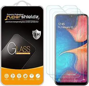 Supershieldz (3 Pack) Designed for Samsung Galaxy A20 Tempered Glass Screen Protector, Anti Scratch, Bubble Free