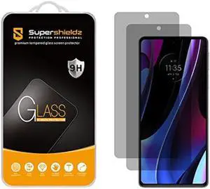 Supershieldz (2 Pack) (Privacy) Anti Spy Screen Protector Designed for Motorola Edge+ / Plus (2022 Model Only) and Motorola Edge+ / Plus 5G UW, Tempered Glass, Anti Scratch, Bubble Free
