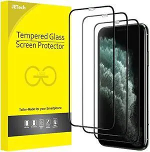JETech Full Coverage Screen Protector for iPhone 11 Pro/X/XS 5.8-Inch, Black Edge, 9H Tempered Glass Film Case-Friendly, HD Clear, 3-Pack JETech Full Coverage Screen Protector for iPhone 11 Pro/X/XS 5.8-Inch, Black Edge, 9H Tempered Glass Film Case-Friendly, HD Clear, 3-Pack