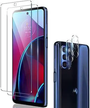 [2+2 Pack] Screen Protector for Motorola Moto G Stylus 5G (2022), Tempered Glass Screen Protector and Clear HD Camera Lens Protector Compatible with Moto G Stylus [Case Friendly]