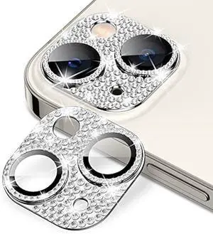 Goton Compatible for iPhone 14 Plus - 14 Camera Lens Protector, Bling Glitter Metal Cover Glass Lens Screen Protective Accessories for iPhone 14 Plus