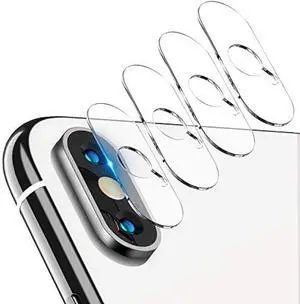 Tensea [4Pack] Back Camera Lens Protector for Apple iPhone Xs Max, Xs and X Tempered Glass Film Screen Protector, Anti-Scratch, Anti-Fingerprint, Ultra Thin, High Definition