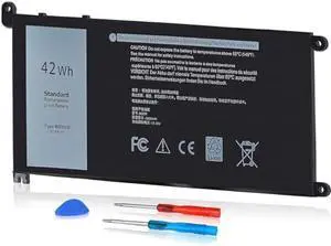 42Wh WDX0R WDXOR 11.4V Battery for Dell Inspiron 13 7375 7368 7378 5368 5378 5379 P69G 15 7573 7579 7560 7570 7569 5570 5567 5565 5568 5578 5579 5575 17 5765 5767 5770 5775 P58F P66F P75F FW8KR CYMGM