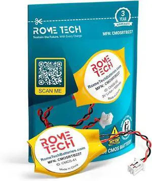 CMOS BIOS Battery for DELL Latitude D620 D630 D810 D830 E6420 E6430 E6520 E6530 E6540|Latitude 5480/5490,5470, 7470, 7480/7490, 7280/7290, 7390 - 3V Laptop Backup RTC CR2032 with 2 Wire Cable (1pack)