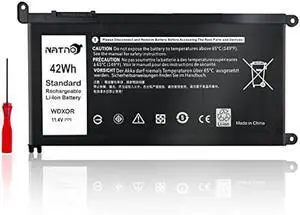 WDX0R Laptop Battery for Dell Inspiron 13-5000 15-5000 15-7000 17-5000 Series 7378 7368 5368 5378 5379 7560 7569 7570 7579 5565 5567 5568 5578 5767 5765 [42Wh 11.4V 4Cell]