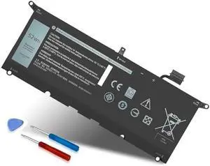 DXGH8 7.6V 52Wh Battery for Dell XPS 13 9370 9380 2019 Inspiron 13 7390 7391 2-in-1 5390 5391 7490 Latitude 3301 E3301 Vostro 5390 5391 Series 0H754V H754V G8VCF G8VCF6C HK6N5 P113G001 P82G P82G001