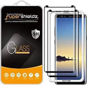 Supershieldz (2 Pack) Designed for Samsung Galaxy Note 8 Tempered Glass Screen Protector with (Easy Installation Tray) 0.33mm, Anti Scratch, Bubble Free