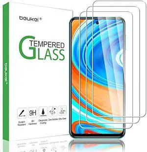 3 Pack Tempered Glass Screen Protector for Xiaomi Redmi Note 9S / 9 Pro 5G, Anti Scratch, Bubble Free