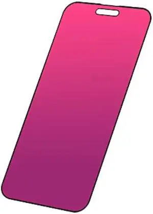 EGKimBa Privacy Screen Protector - Compatible with iPhone 16, 15, 14 Pro - 6.1 inch Gradient Colorful Electroplated Anti-Spy Anti-Blue Light Tempered Glass