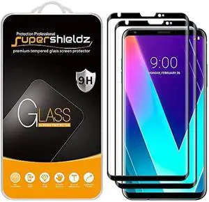 Supershieldz (2 Pack) Designed for LG V35 ThinQ Tempered Glass Screen Protector, (Full Screen Coverage) 0.33mm, Anti Scratch, Bubble Free (Black) Supershieldz (2 Pack) Designed for LG V35 ThinQ Tempered Glass Screen Protector, (Full Screen Coverage) 0.33mm, Anti Scratch, Bubble Free (Black)