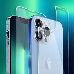for iPhone 13 Pro Front and Back Screen Protector, iPhone 13 Pro Glass Protector Front and Rear Tempered Glass for 13 Pro (6.1 inch)