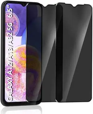 2 Pack Compatible with Samsung Galaxy A13 5G/A32 5G/A12 Privacy Screen Protector Anti Spy Black 9H Full Edge Coverage Tempered Glass Film Bubble Free,Anti Scratch, Easy to Install