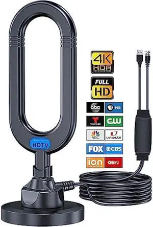 WUMINGLU TV Antenna for Smart TV Indoor 2025 4K Digital HDTV Up to 380 Miles Long Range Local Channels Indoor Outdoor