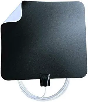 Winegard FL5500A FlatWave Amped Digital HD Indoor TV Antenna  Amplified, 4K & ATSC 3.0 Ready, High-VHF/UHF, 60 Mile Range, Dual Color, 6 ft Cable