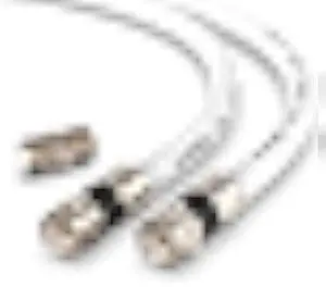 G-PLUG 75FT RG6 Coaxial Cable Connectors Set - High-Speed Internet, Broadband and Digital TV Aerial, Satellite Sky Cable Extension- Weather-Sealed Double Rubber O-Ring and Compression Connectors White