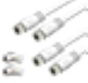 Short Coaxial Cable, 2 Pack 1ft Coaxial Cable, RG6 Cable with Right Angle Connectors, White 75 Ohm Shield Digital Coax Cables with F-Male Connectors, Ideal for TV Antenna DVR Satellite Short Coaxial Cable, 2 Pack 1ft Coaxial Cable, RG6 Cable with Right Angle Connectors, White 75 Ohm Shield Digital Coax Cables with F-Male Connectors, Ideal for TV Antenna DVR Satellite