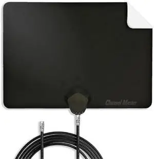 Channel Master FLATenna - Indoor Digital HDTV Antenna, 12' Coaxial Cable, Superior Reception Range & Signal Reliability, Supports 4K Smart TVs, OTA Broadcast & NextGen TV, Easy Install