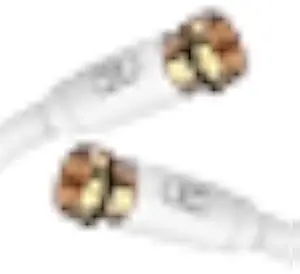 Ultra Clarity Cables RG6 Coaxial Cable Connector Set 12 FT, CL3 White Coax Cord TV Cable Wire, in-Wall Rated-Digital Audio Video Satellite Cable Extension, Gold Plated Compression Connectors - White