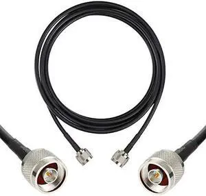 GEMEK 10ft N Male to N Male Pure Copper Cable, Low Loss S-MR240 Extension Coaxial for 3G 4G 5G 6G LTE ADS-B Ham GPS WiFi RF Radio to Antenna or Surge Arrester Use (50 Ohm Not for TV)