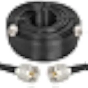 RG8x Coaxial Cable 200ft,CB Coax Cable 50 Ohm,UHF PL259 Male to Male Low Loss CB Antenna Extension for HAM Radio,VHF Radio,SWR Meter,Dummy Load,Antenna Analyzer