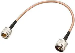 uxcell UHF (PL259) Male to N-Type Male Antenna Cable RG400 Coax Cable 0.3Meter/1Ft