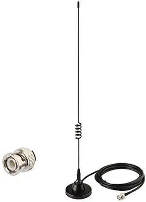 Bingfu HF VHF UHF Ham Amateur Mobile Radio Police Scanner Antenna Magnetic Base BNC Male Compatible with Uniden Bearcat Whistler Radio Shack Police Scanner