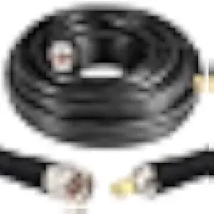 XRDS -RF KMR400 SMA to N Cable 50ft, N-Male to SMA-Male Connector Low Loss Extension Cable 50 Ohm SMA Cable for 3G/4G/5G/LTE/ADS-B/Ham/GPS/WiFi/RF Radio to Antenna Use (Not for TV)