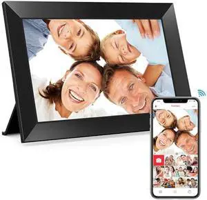 Frameo 10.1 Digital Picture Frame WiFi, 1280x800 HD Touch Screen Electronic Picture Frame Slideshow, 32GB Memory, Send Photos from Your Phone Anywhere, Photo Gifts for Parents and Grandparents
