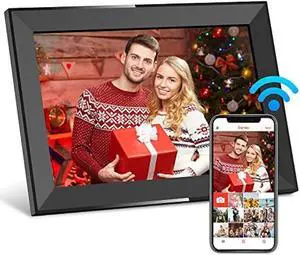 10.1 Inch Digital Picture Frame with 32GB Storage, Frameo WiFi Digital Photo Frame, 1280 * 800 IPS Touch Screen, Auto-Rotate Slideshow, Easy to Share Photo/Video via Free App
